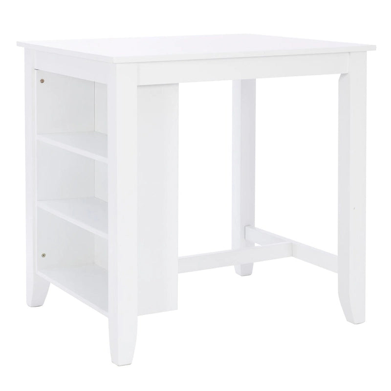 Table gain de place Catron, hauteur comptoir, blanche