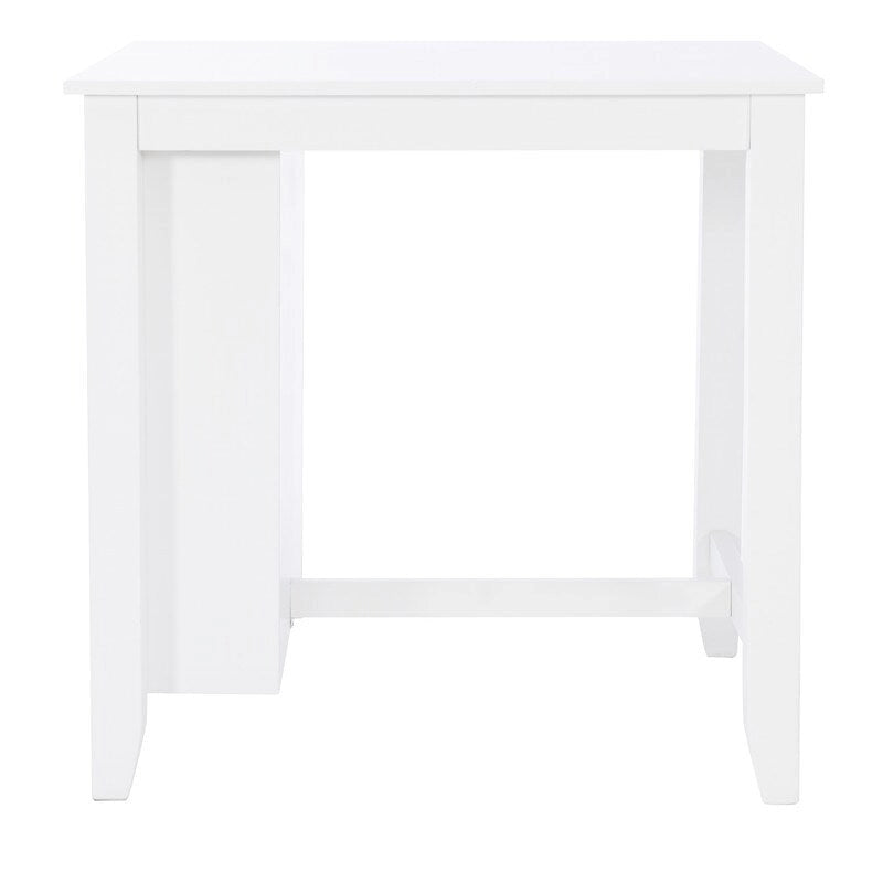 Table gain de place Catron, hauteur comptoir, blanche