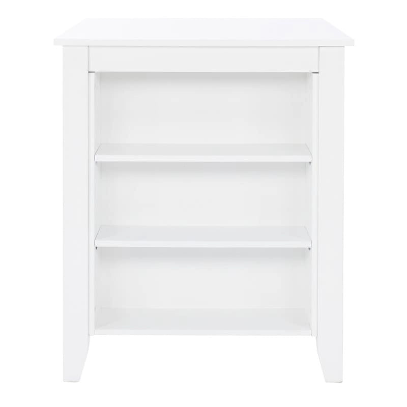 Table gain de place Catron, hauteur comptoir, blanche