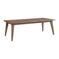 Table de salle à manger haute Oslo 30 avec rallonge et 4 pieds, châtaignier vieilli - Moka
