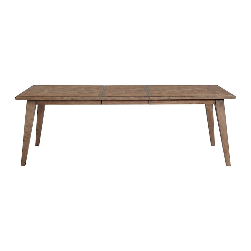 Table de salle à manger haute Oslo 30 avec rallonge et 4 pieds, châtaignier vieilli - Moka