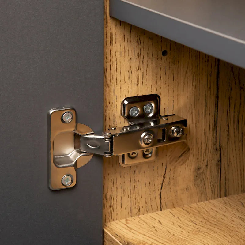 Meuble TV moderne pour téléviseur 80 pouces avec double espace de rangement