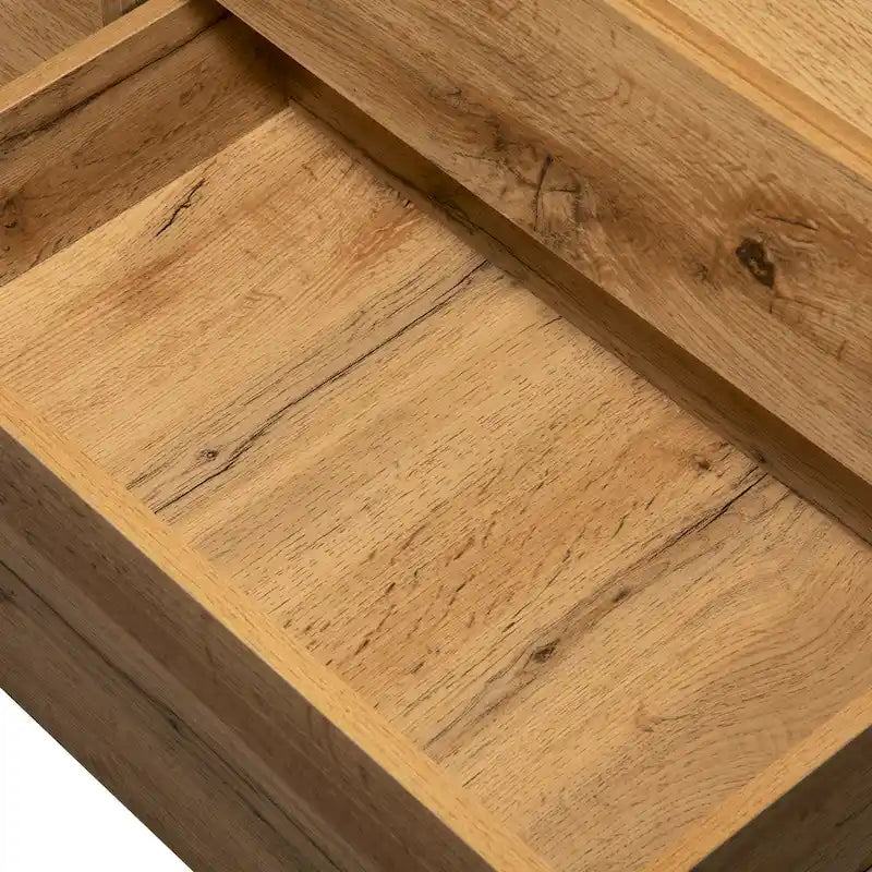 Meuble TV moderne pour téléviseur 80 pouces avec double espace de rangement