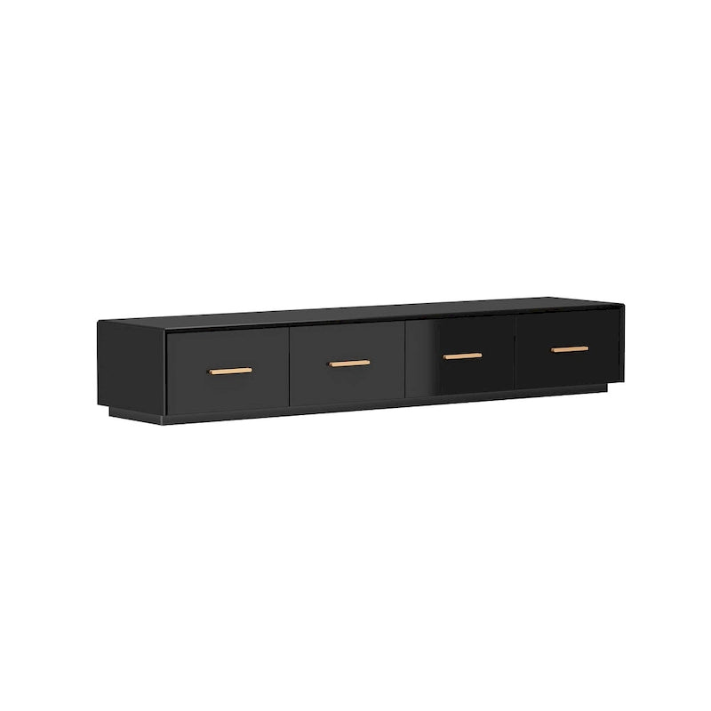 Meuble TV luxueux et spacieux avec accents dorés - 70,9