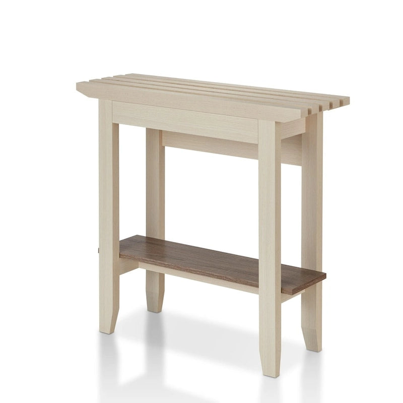 Console moderne Geer Ivory de 36 pouces à 1 étagère par Furniture of America