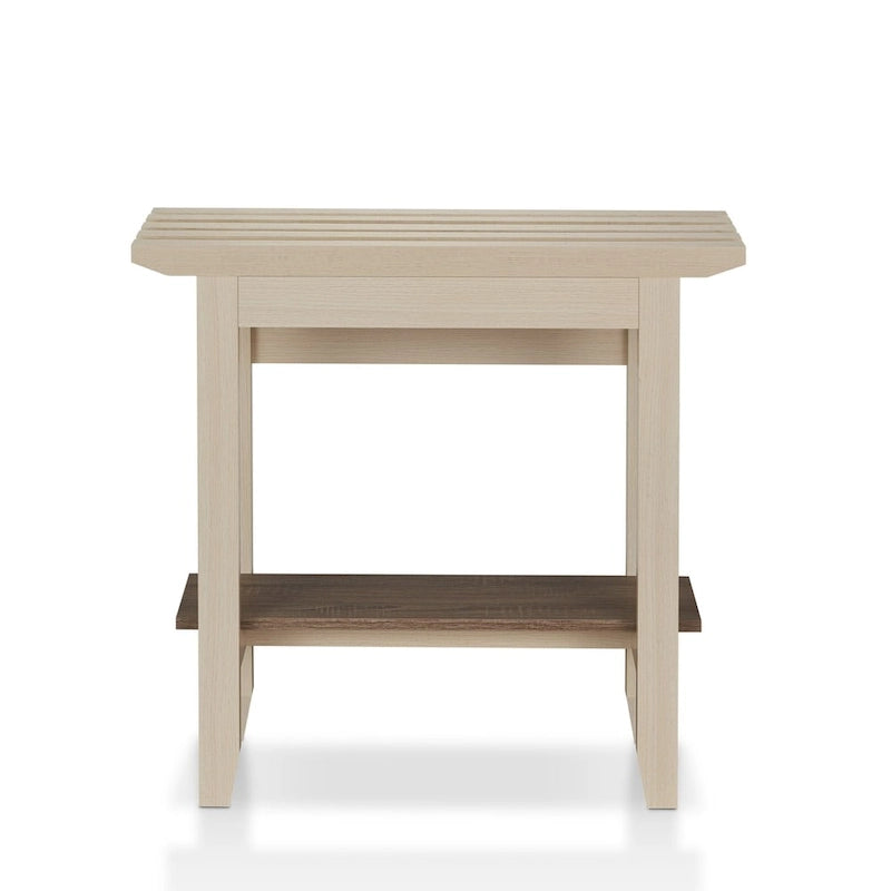 Console moderne Geer Ivory de 36 pouces à 1 étagère par Furniture of America