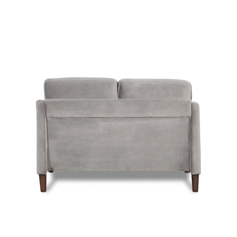 Causeuse DH BASIC Modern en velours de 52 po avec coussins
