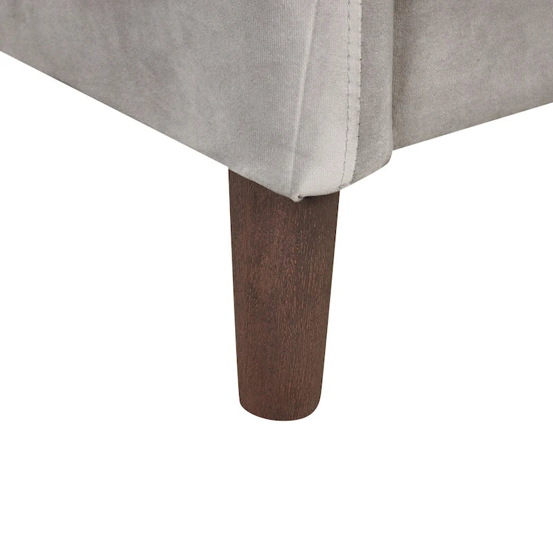 Causeuse DH BASIC Modern en velours de 52 po avec coussins