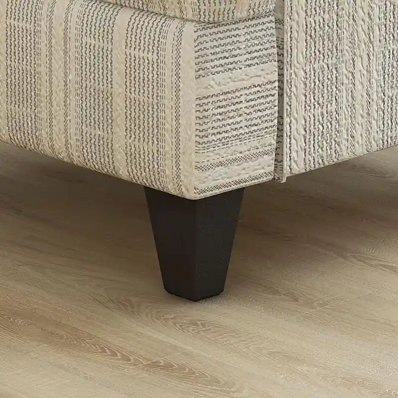 Fauteuil en tissu chenille rayé multicolore de style transitionnel Binick par Furniture of America