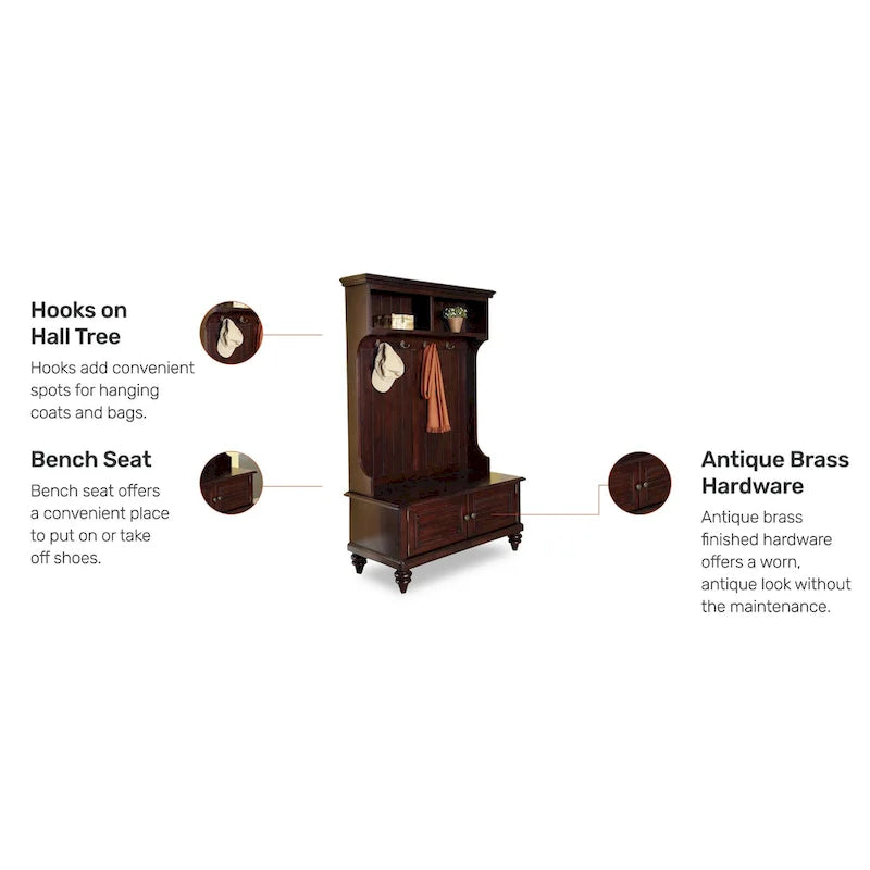 Meuble d'entrée Dark Espresso Bermuda par Homestyles