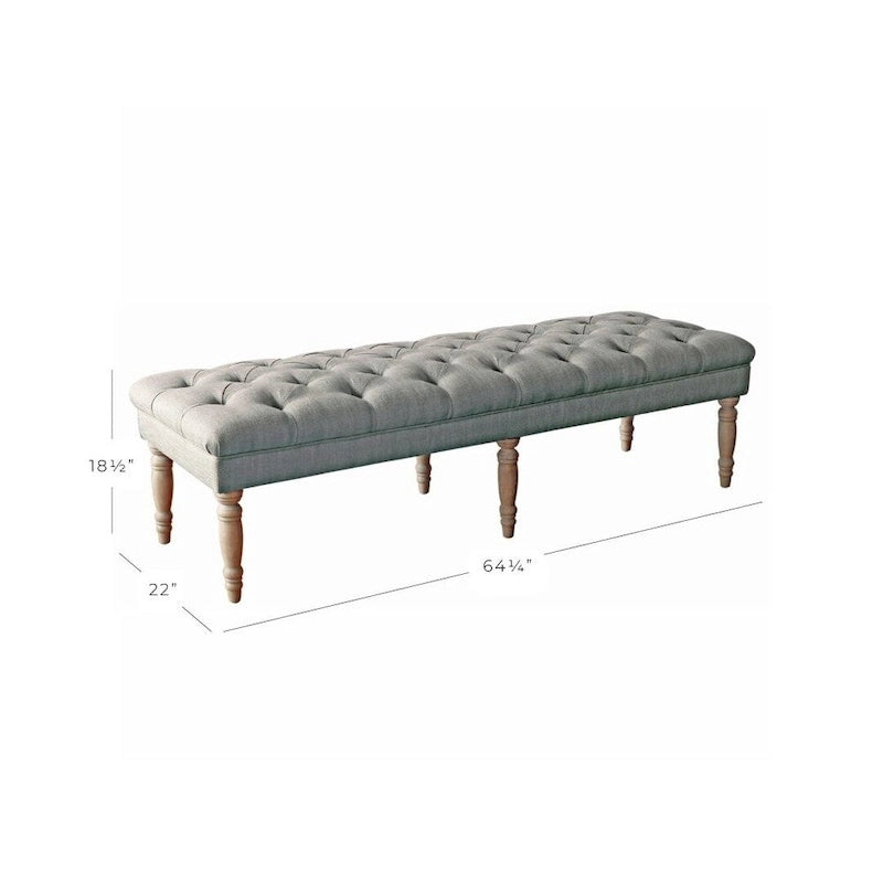 Le banc touffeté gris Blasted Rock The Gray Barn