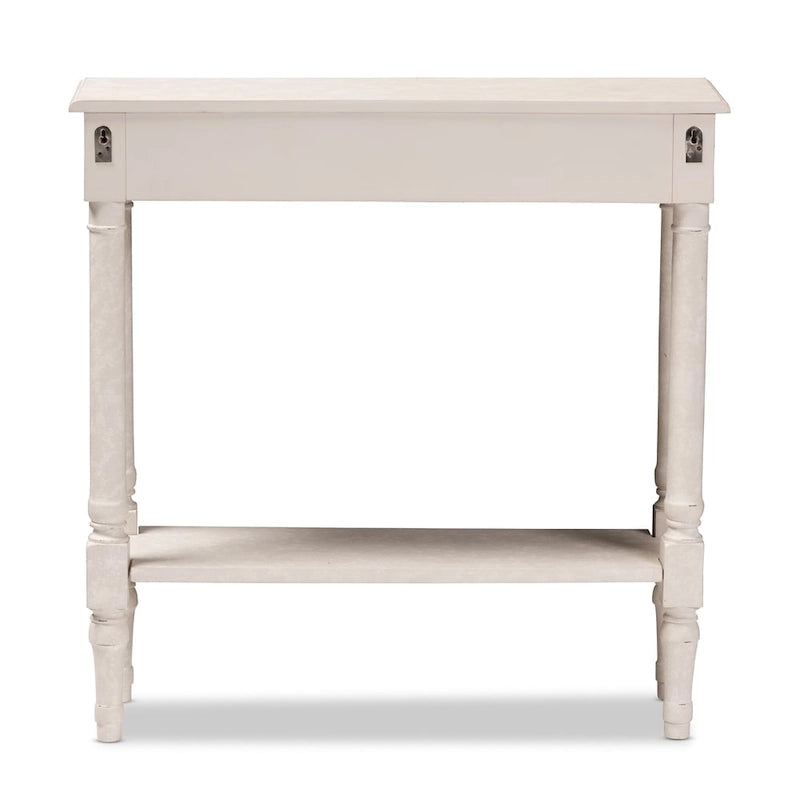 Console 1 tiroir Farmhouse Whitewashed de Baxton Studio
