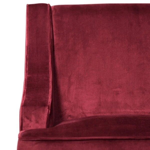 Fauteuil d'appoint HomePop Swoop Arm en velours Merlot Berry
