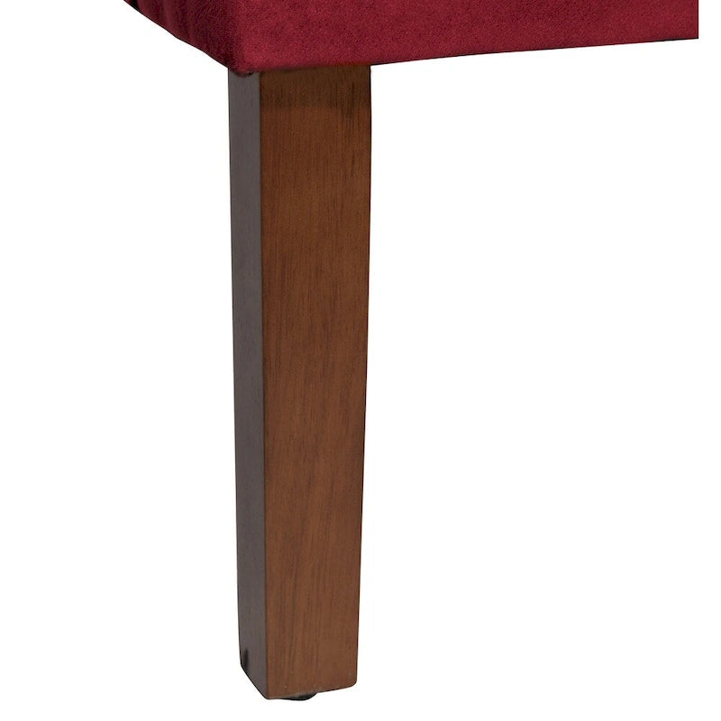 Fauteuil d'appoint HomePop Swoop Arm en velours Merlot Berry