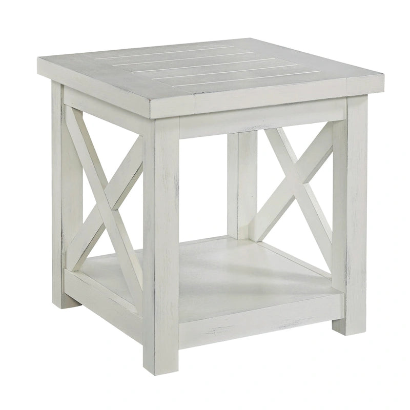 Table d'appoint blanc cassé Seaside Lodge
