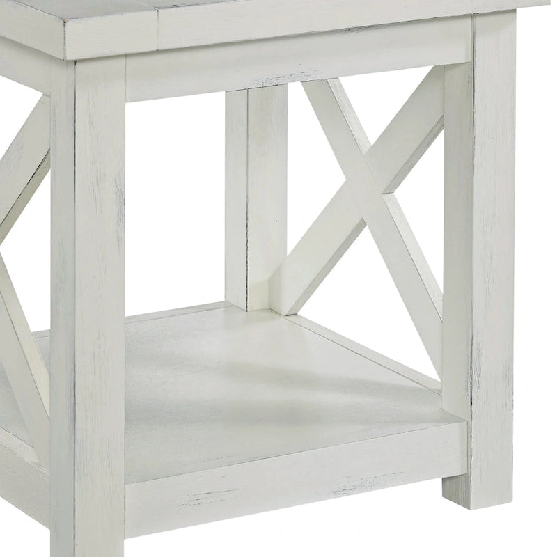 Table d'appoint blanc cassé Seaside Lodge