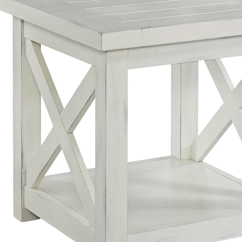 Table d'appoint blanc cassé Seaside Lodge