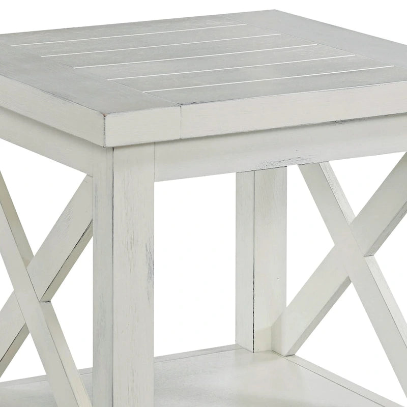 Table d'appoint blanc cassé Seaside Lodge