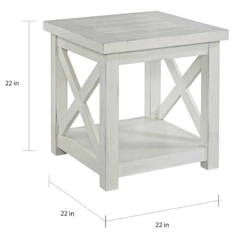 Table d'appoint blanc cassé Seaside Lodge