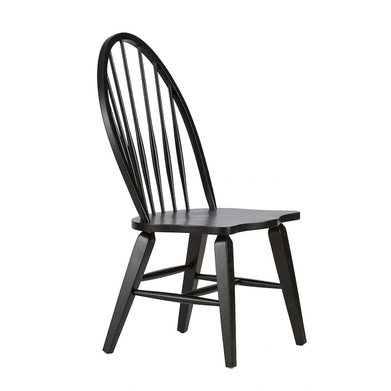 The Gray Barn Hearthstone Ridge - Chaise d'appoint noire Windsor (Lot de 2)