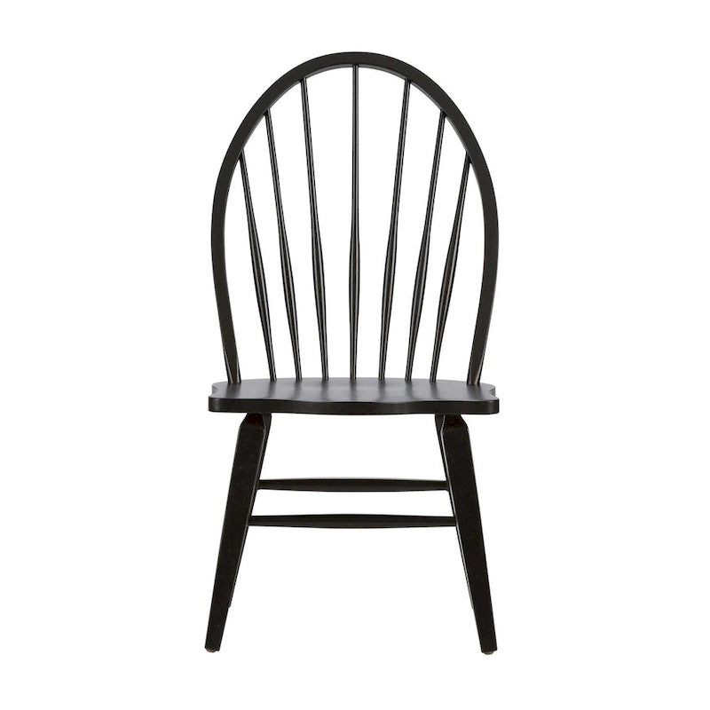 The Gray Barn Hearthstone Ridge - Chaise d'appoint noire Windsor (Lot de 2)