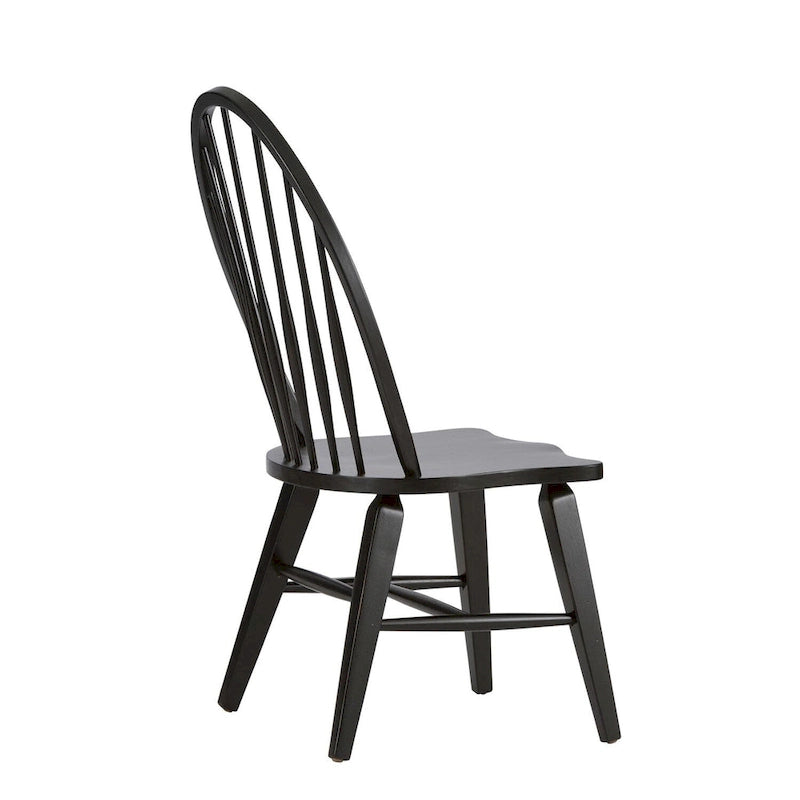 The Gray Barn Hearthstone Ridge - Chaise d'appoint noire Windsor (Lot de 2)