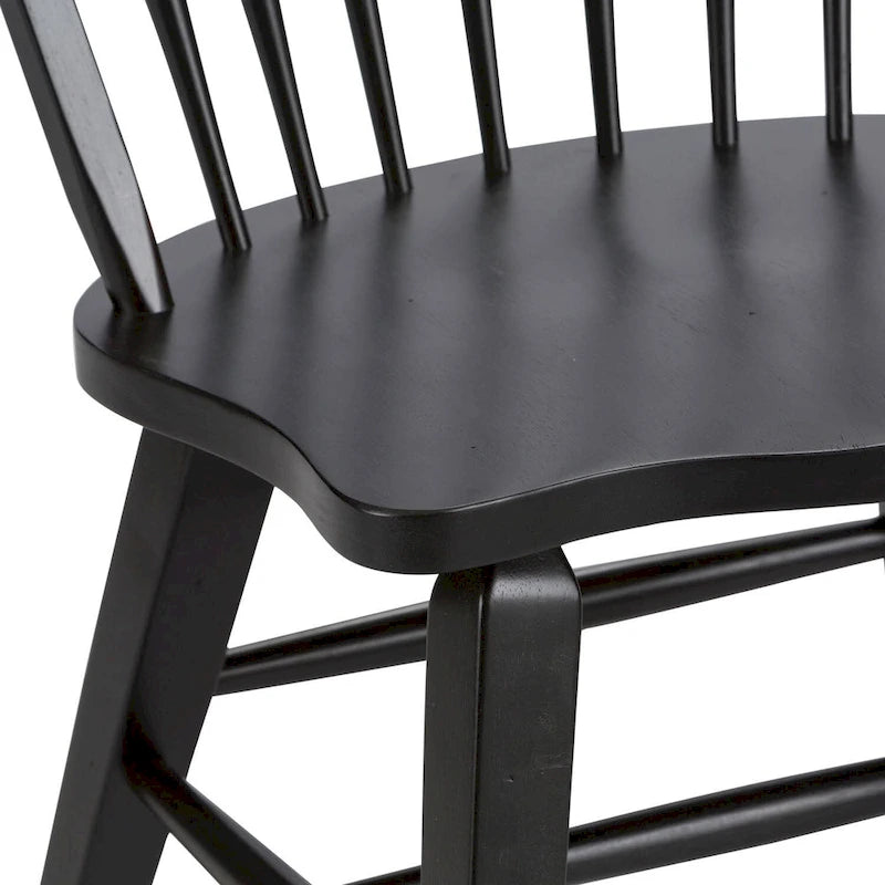 The Gray Barn Hearthstone Ridge - Chaise d'appoint noire Windsor (Lot de 2)