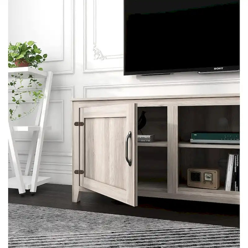Meuble TV moderne avec portes pour téléviseurs de 55, 65, 70 et 75 pouces - M