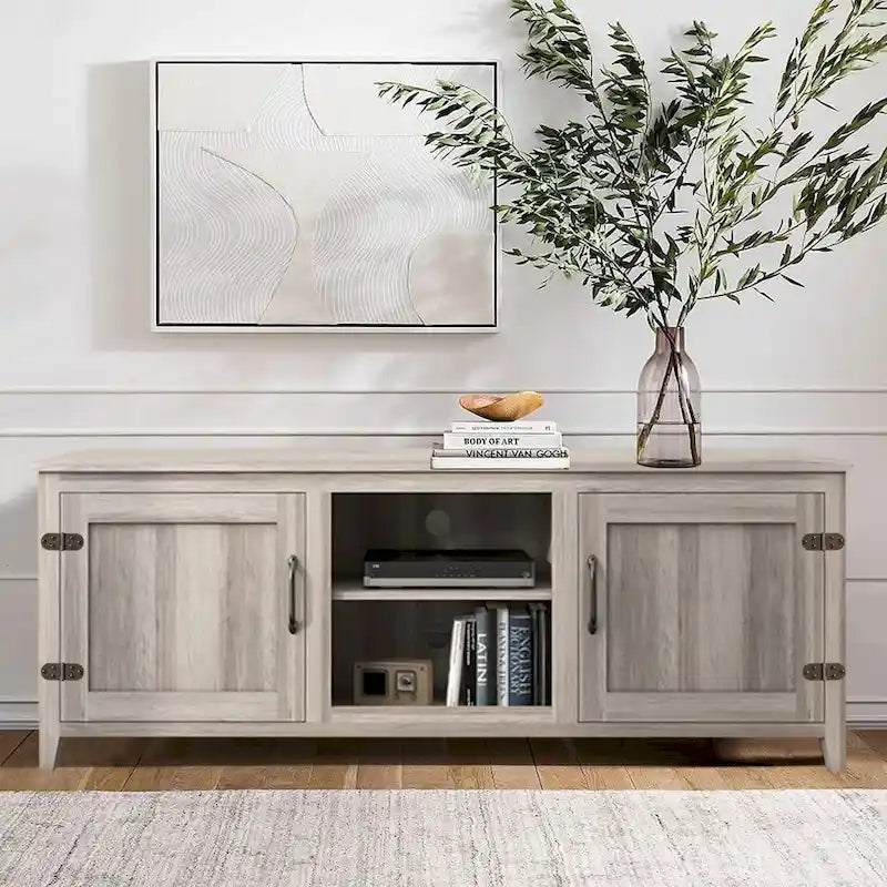 Meuble TV moderne avec portes pour téléviseurs de 55, 65, 70 et 75 pouces - M