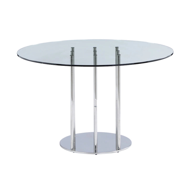 Table de salle à manger ronde en verre Somette 8511 - Grise
