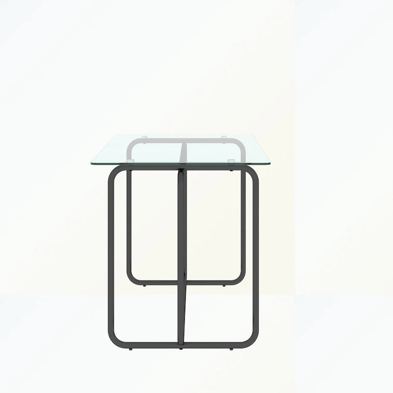 Table à manger rectangulaire avec piètement en métal