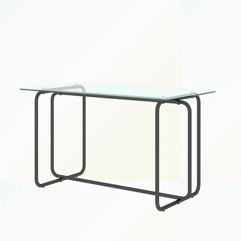 Table à manger rectangulaire avec piètement en métal