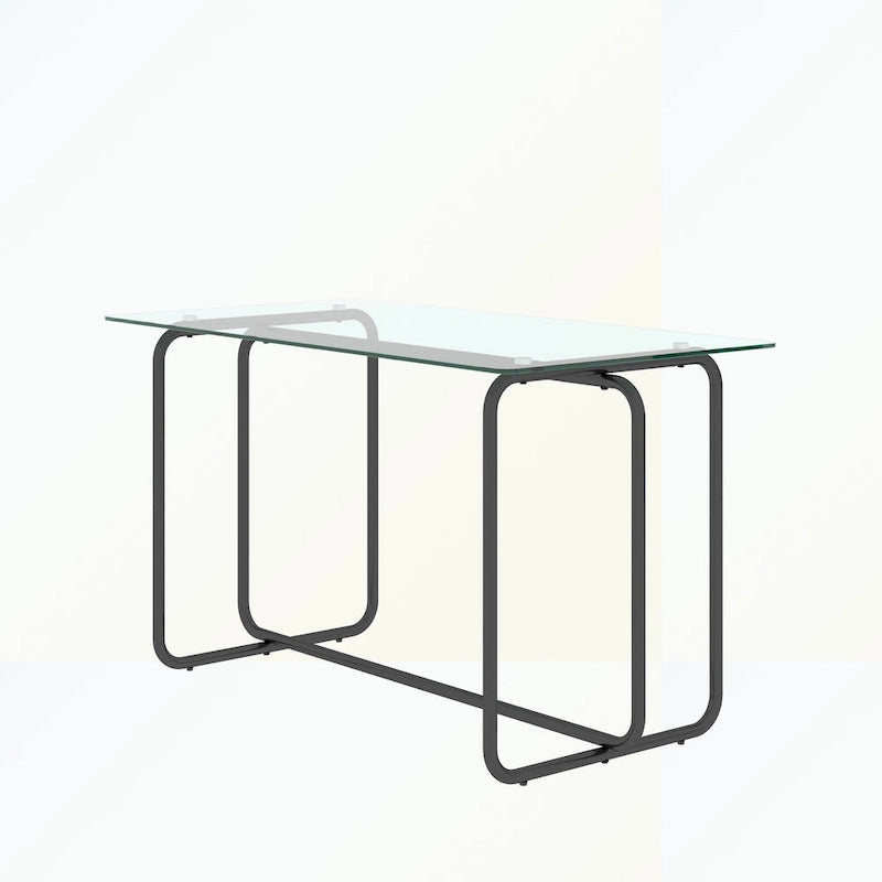 Table à manger rectangulaire avec piètement en métal
