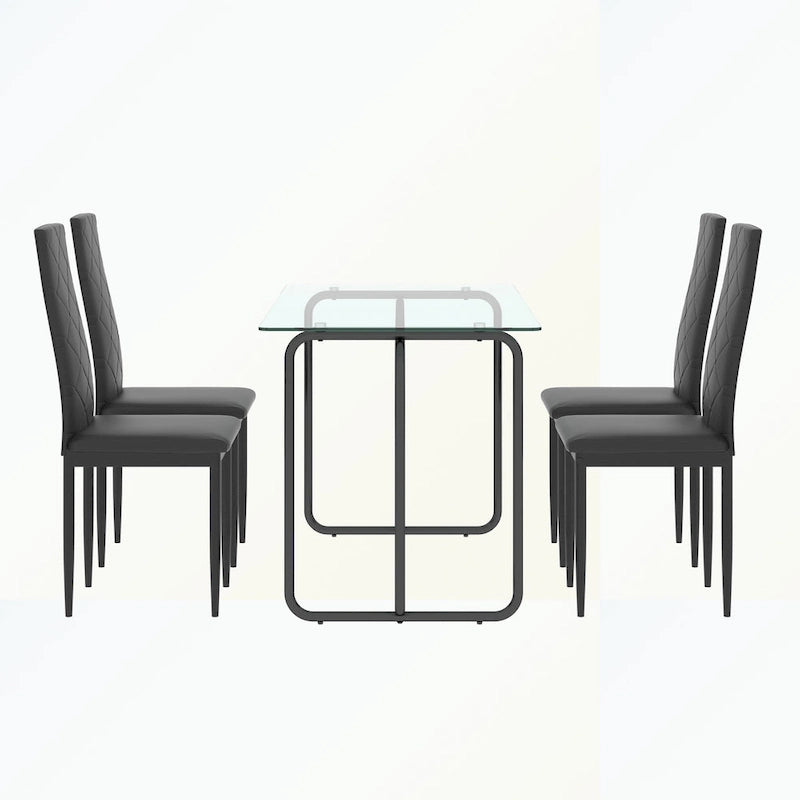 Table à manger rectangulaire avec piètement en métal