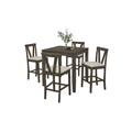 Ensemble de salle à manger 5 pièces carré simple et élégant CraftPorch de hauteur comptoir