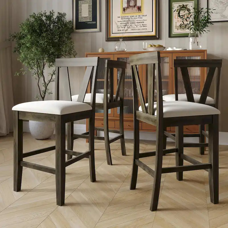 Ensemble de salle à manger 5 pièces carré simple et élégant CraftPorch de hauteur comptoir