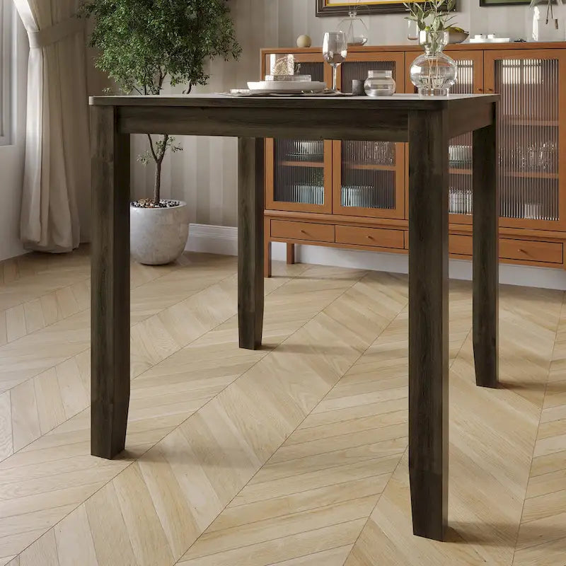 Ensemble de salle à manger 5 pièces carré simple et élégant CraftPorch de hauteur comptoir