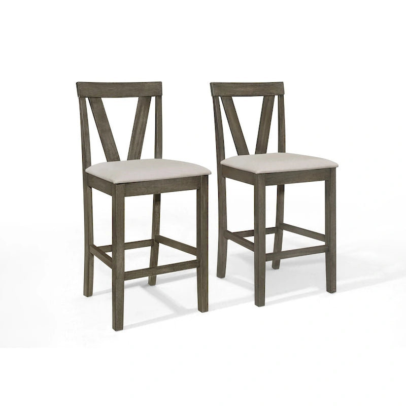 Ensemble de salle à manger 5 pièces carré simple et élégant CraftPorch de hauteur comptoir