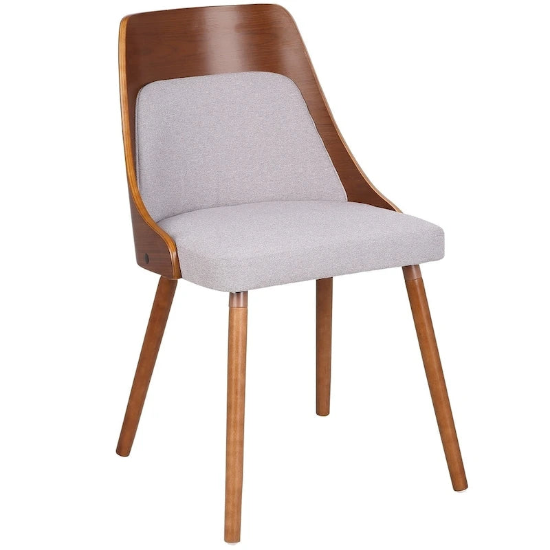 Chaise de salle à manger Carson Carrington Vallemala en noyer et tissu - N/A