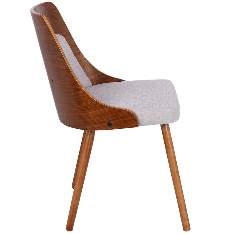 Chaise de salle à manger Carson Carrington Vallemala en noyer et tissu - N/A