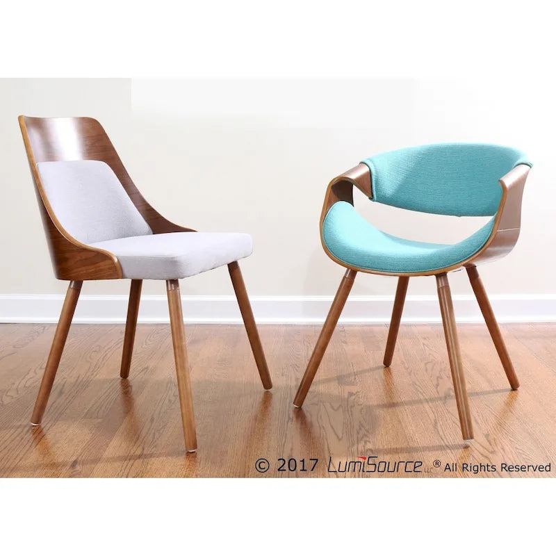 Chaise de salle à manger Carson Carrington Vallemala en noyer et tissu - N/A