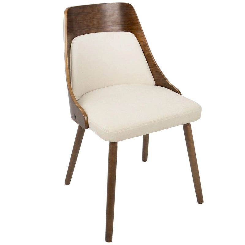 Chaise de salle à manger Carson Carrington Vallemala en noyer et tissu - N/A