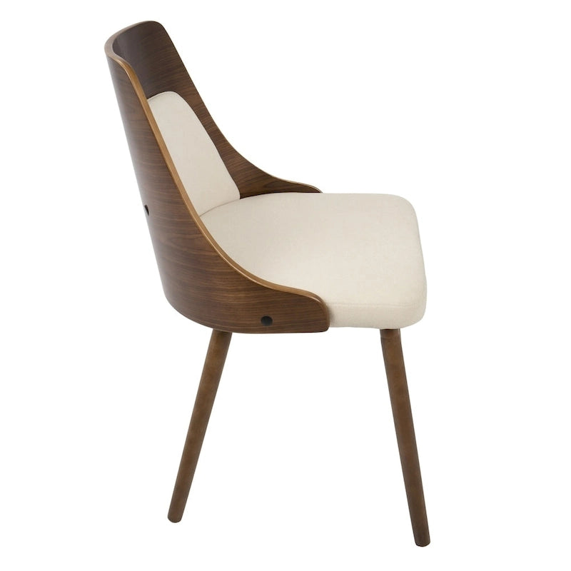 Chaise de salle à manger Carson Carrington Vallemala en noyer et tissu - N/A