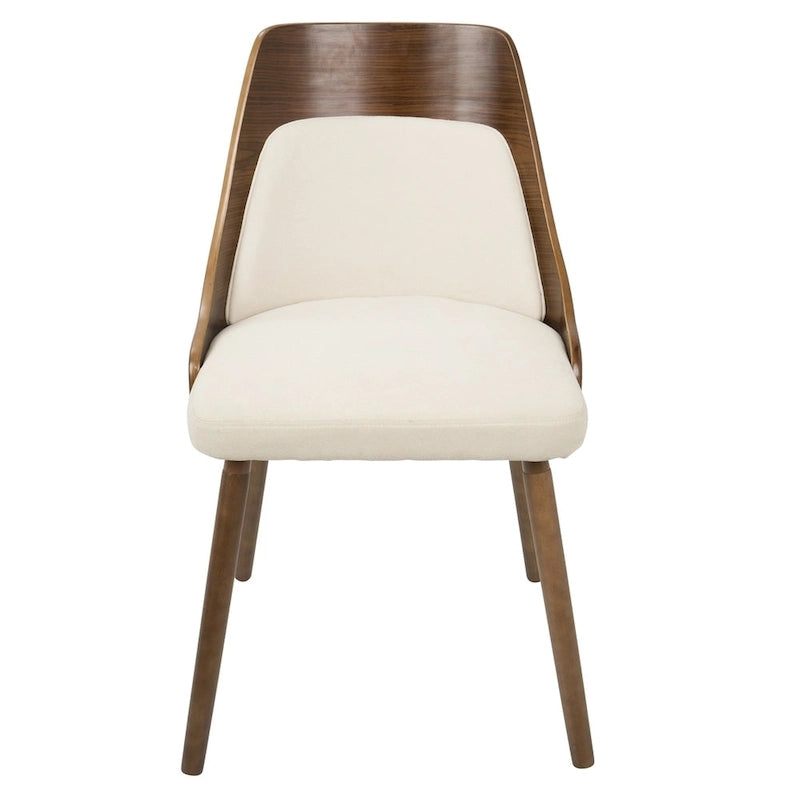Chaise de salle à manger Carson Carrington Vallemala en noyer et tissu - N/A