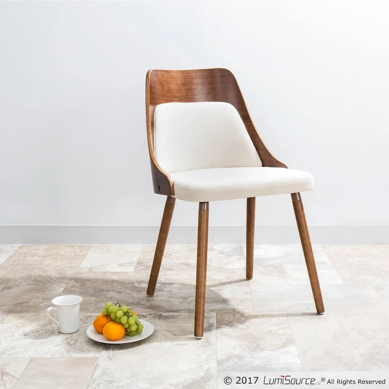 Chaise de salle à manger Carson Carrington Vallemala en noyer et tissu - N/A