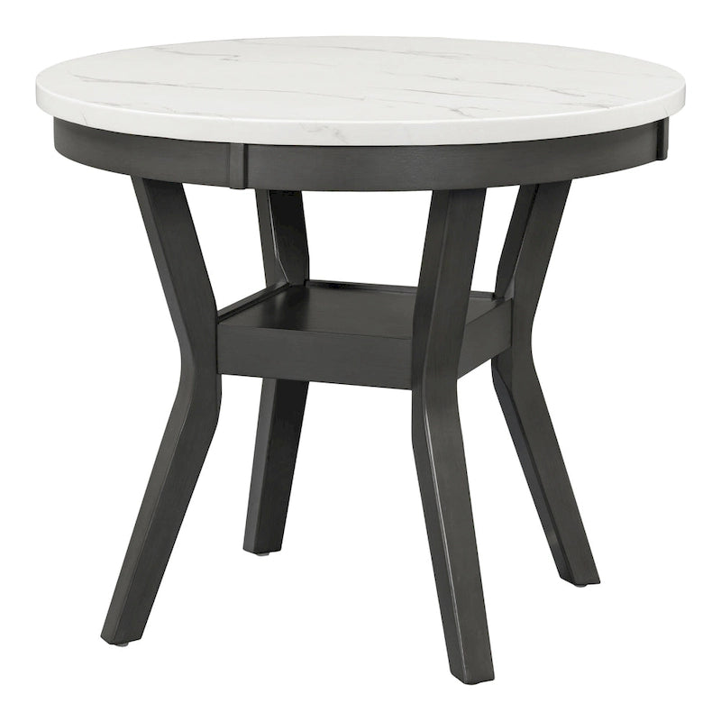 Ensemble de table à manger ronde de 5 pièces hauteur comptoir