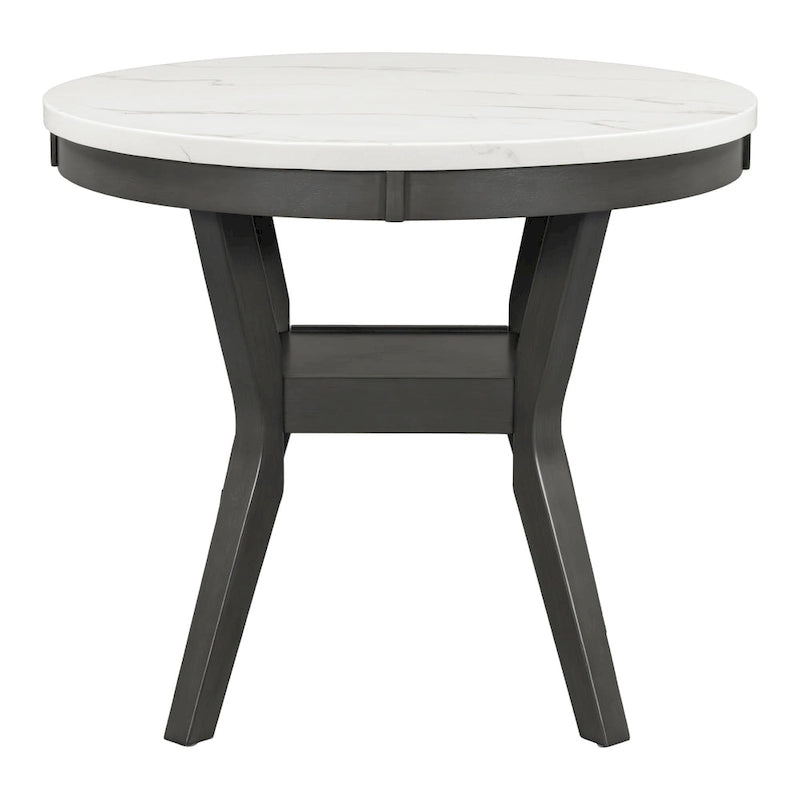 Ensemble de table à manger ronde de 5 pièces hauteur comptoir