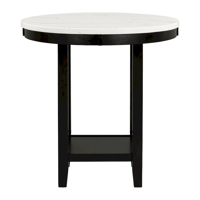 Ensemble de table à manger ronde de 5 pièces hauteur comptoir