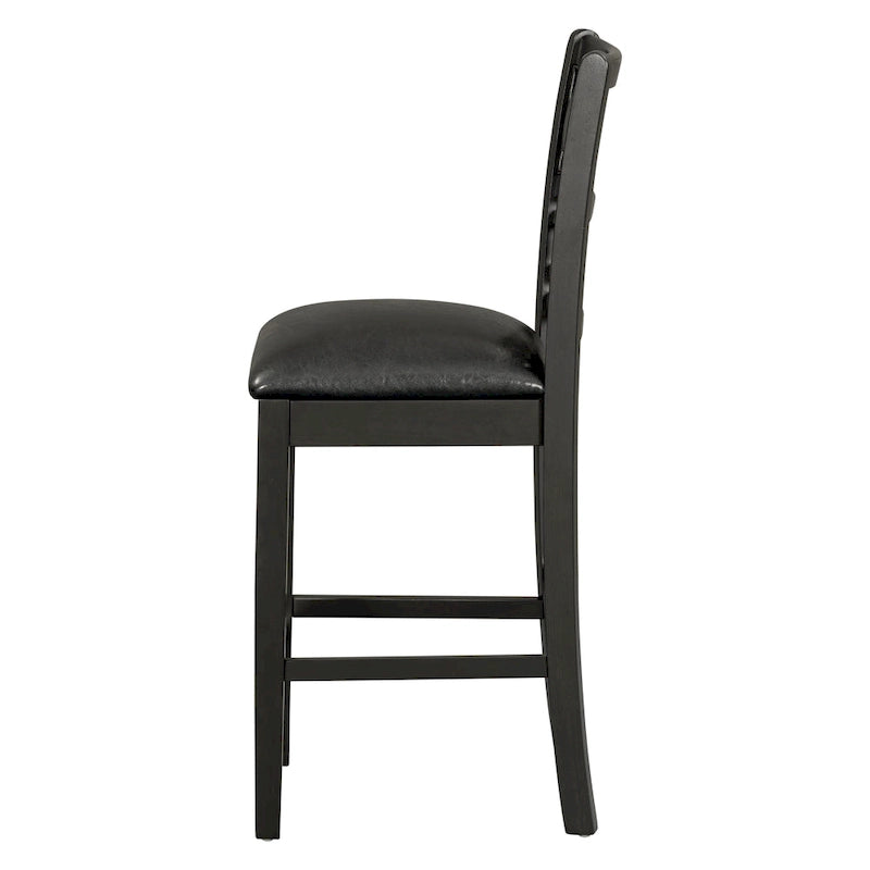 Ensemble de table à manger ronde de 5 pièces hauteur comptoir