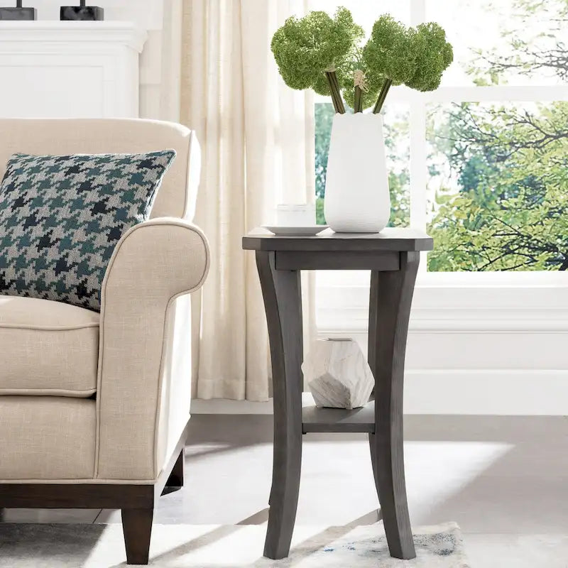 Table d'appoint étroite Leick Home Boa avec étagère